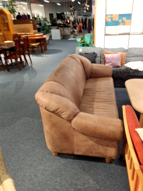 Brun lædersofa